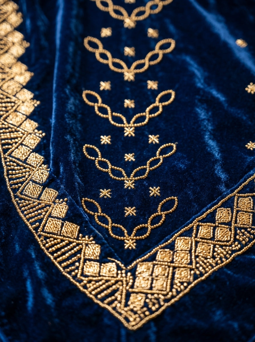 Premium Embroidered Velvet Shawl for Women – Winter Collection